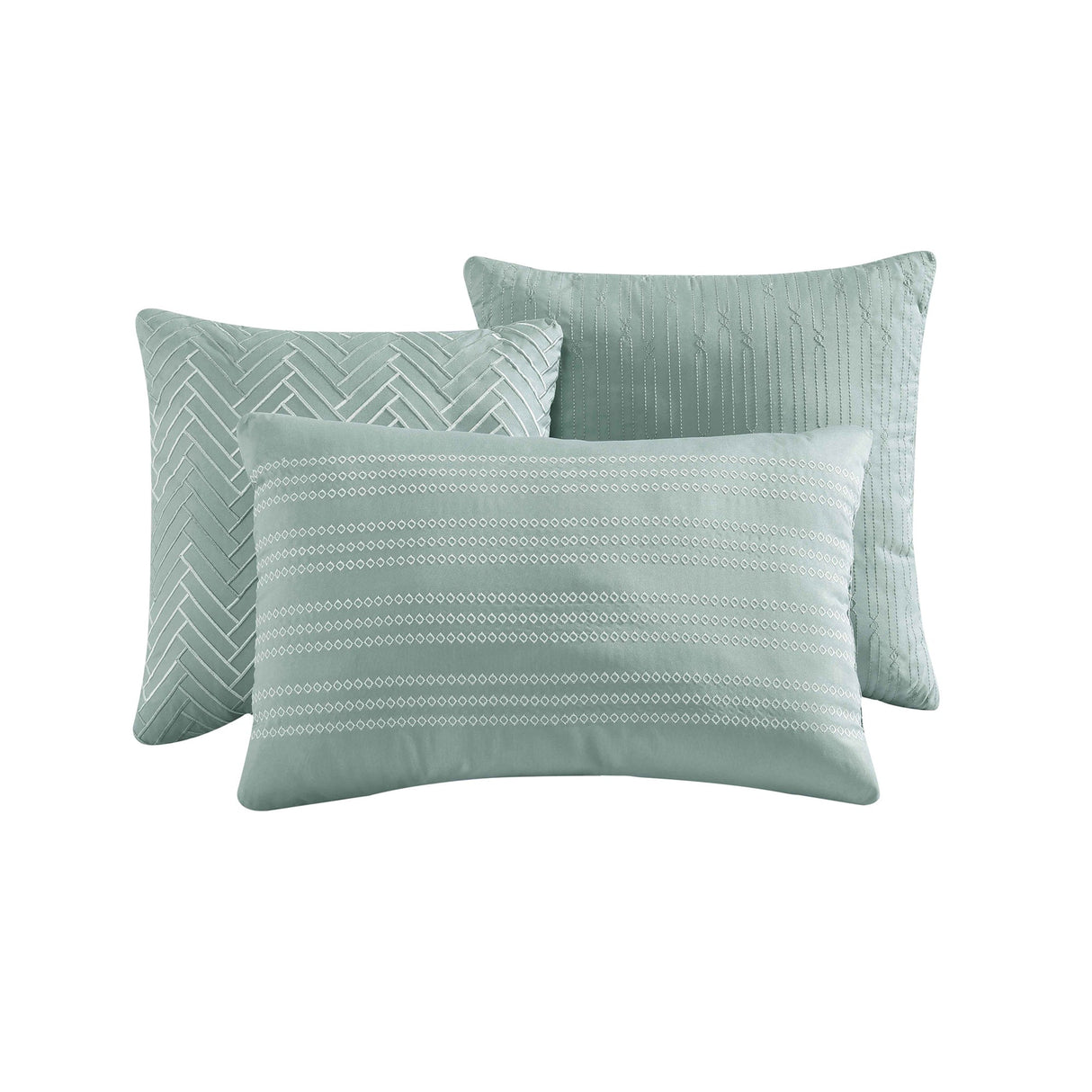 Vesta Gold Satin Circle-Quilted 7-Piece Comforter Set