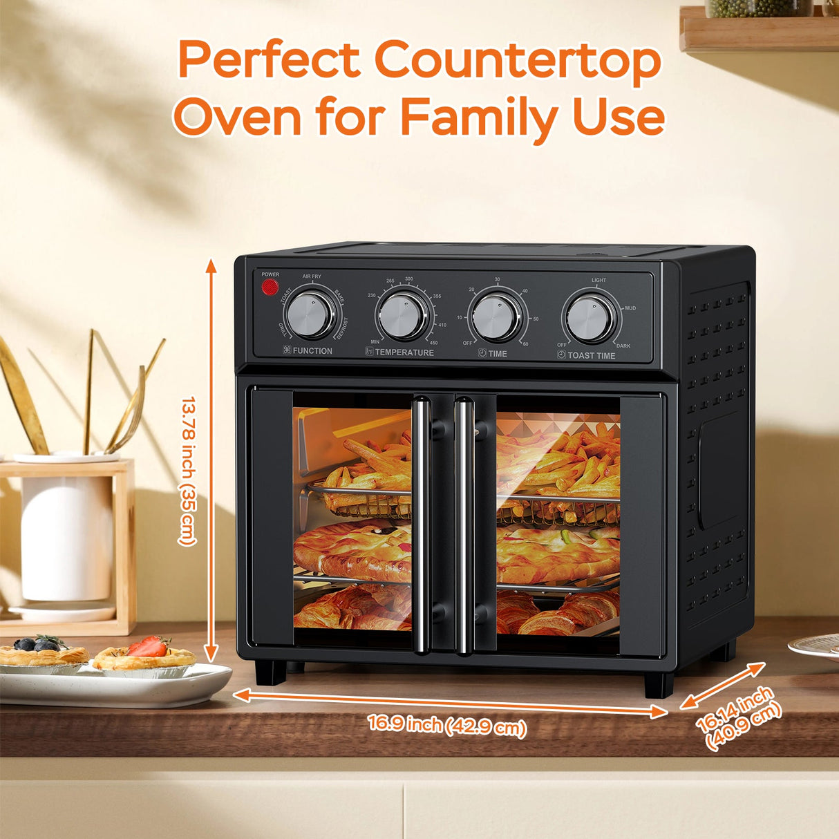 PlumChef 26QT Large Capacity French Double-Door Air Fryer