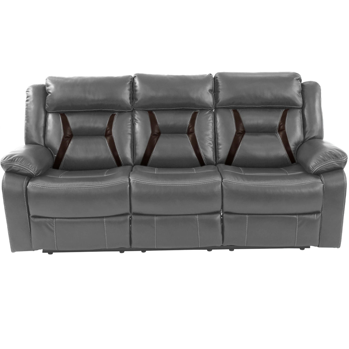 Living Room Set With Pillow Armrest And Tufted Backrest