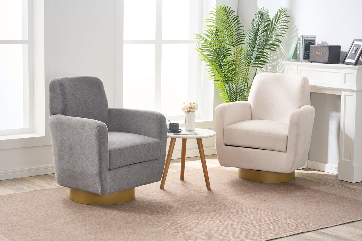 360 Degree Rotation Armchair Cotton Linen