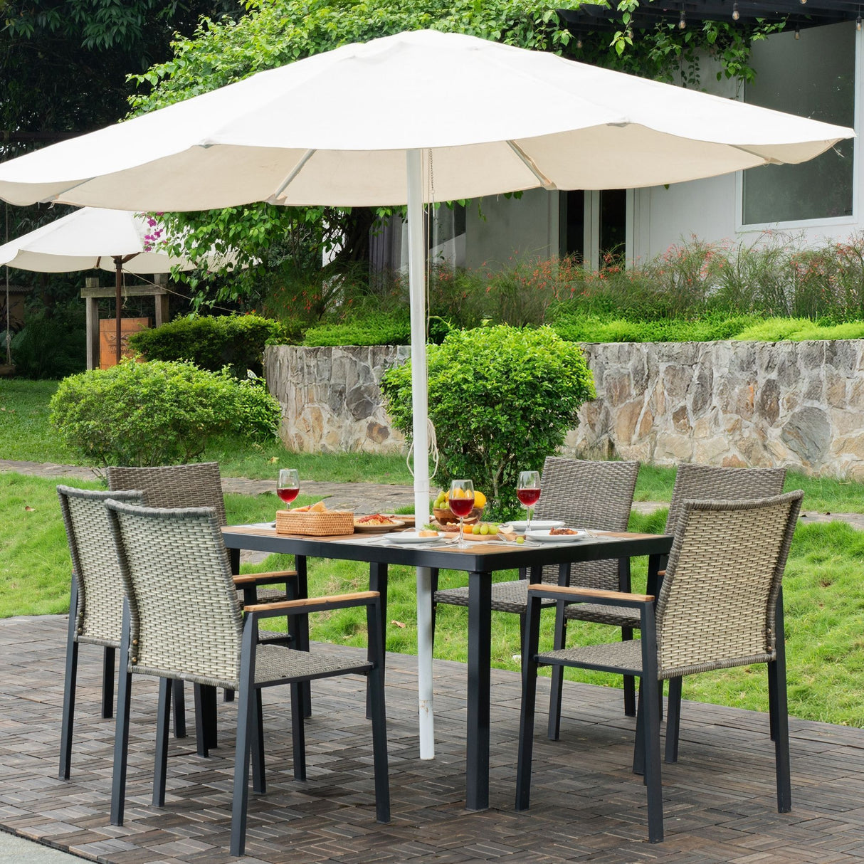 7-Piece-Wicker-and-Acacia-Outdoor-Dining-Set-Outdoor-Dining-Sets