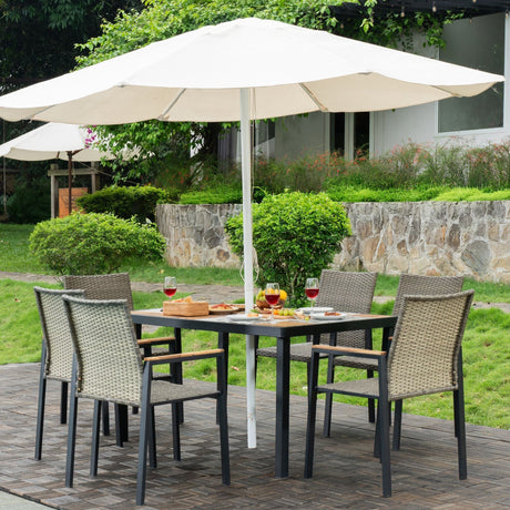 7-Piece-Wicker-and-Acacia-Outdoor-Dining-Set-Outdoor-Dining-Sets