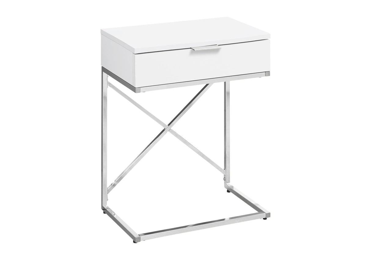 Accent Side Table, Storage Drawer, Spacious Tabletop, Contemporary & Modern