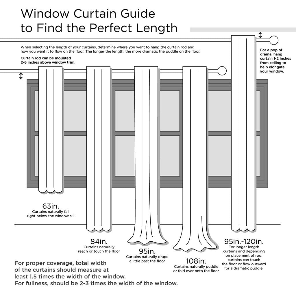 Twist Tab Lined Window Curtain Panel White 50x95'