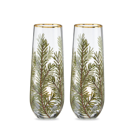 Woodland-Stemless-Champagne-Flute-Set-by-Twine®-Champagne-Glasses