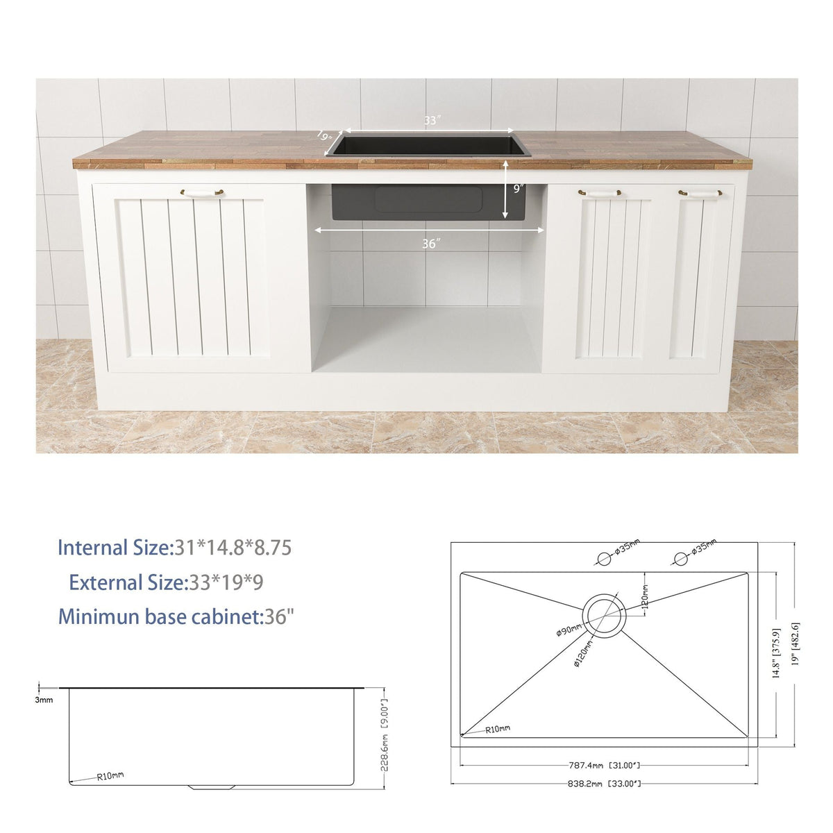 Topmount Stainless Steel Kitchen Sink