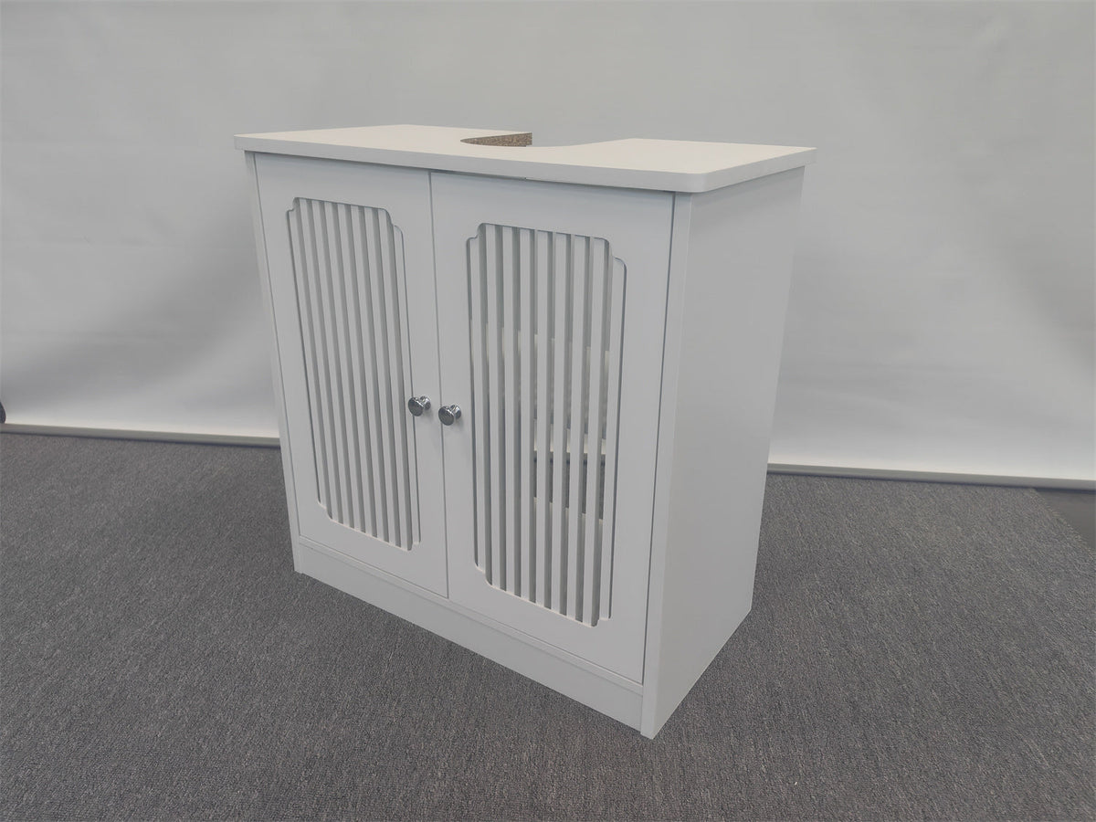 Louvered Double-Door Floor-Standing Bathroom Vanity