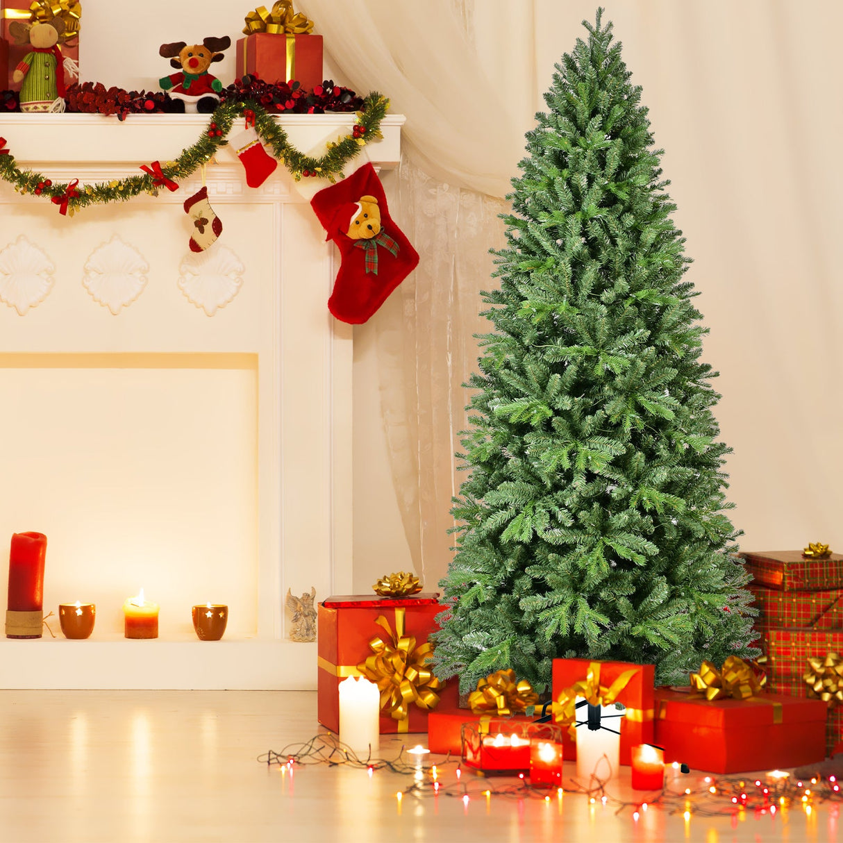 7FT Christmas Tree with 1375 PE+PVC Tips