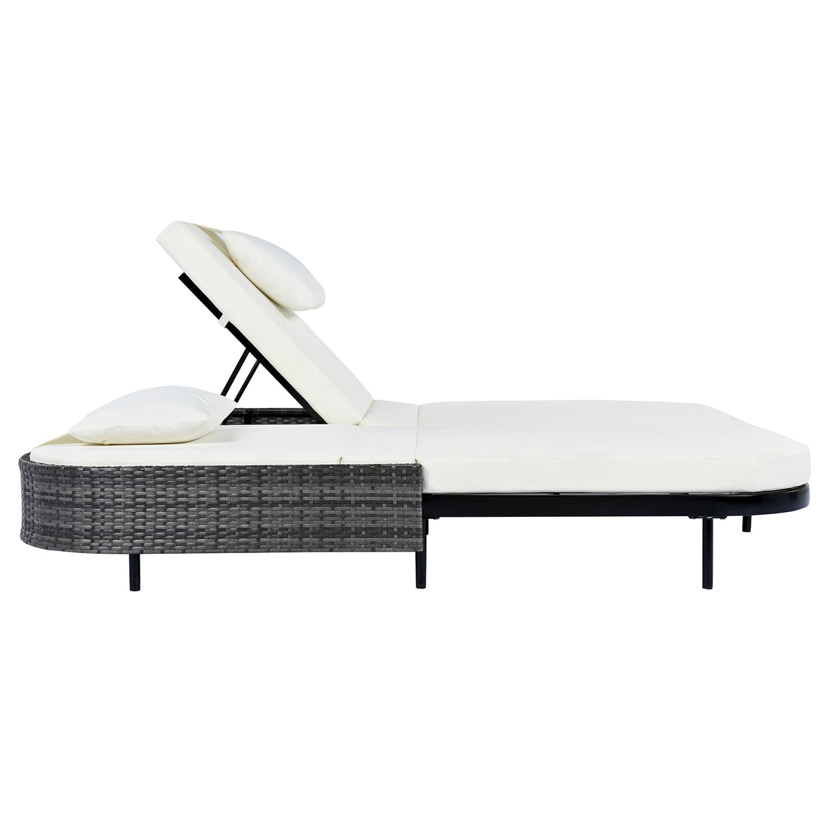 TREXM Outdoor Daybed with Adjustable Backrest