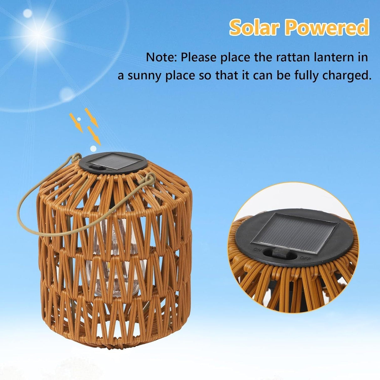2 Pack Solar Lanterns Outdoor Waterproof