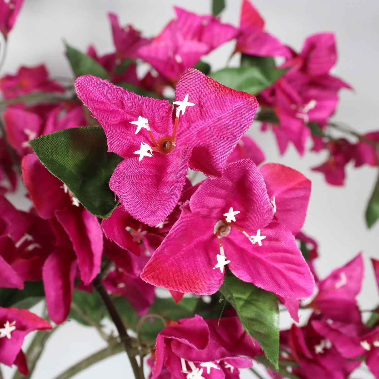 Artificial Bougainvillea Tree - Dark Pink with Green Leaves