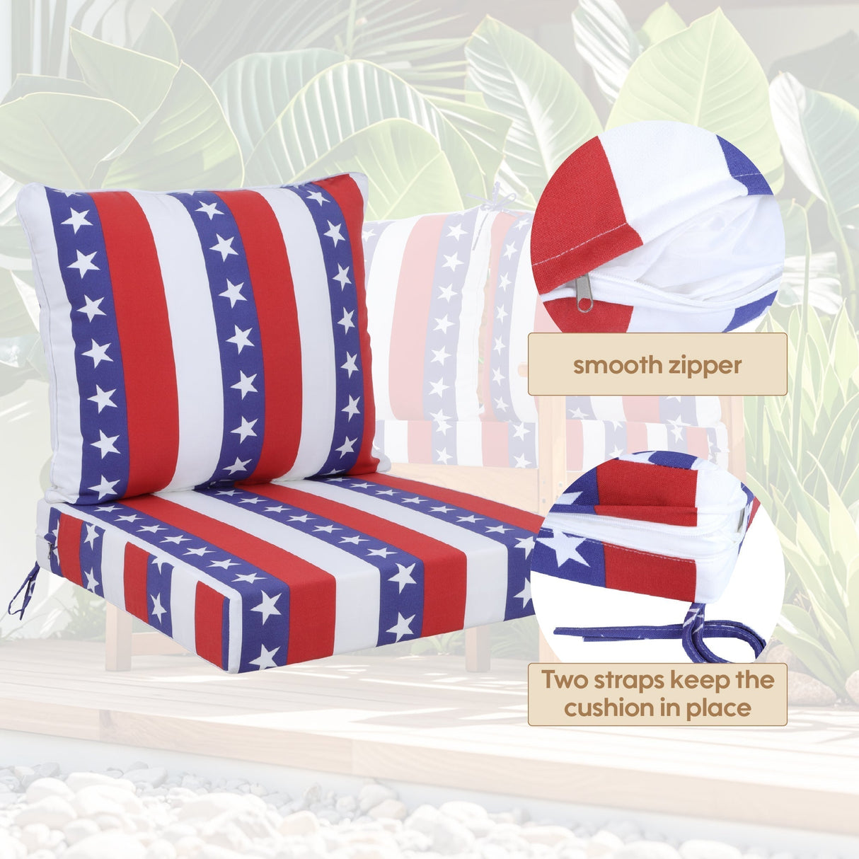 24x24 Inch Outdoor Deep Seat Cushion Set