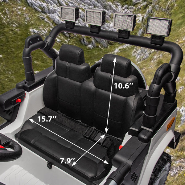 Electric Ride-On Car for Kids with Leather Seat and Four-Wheel Drive