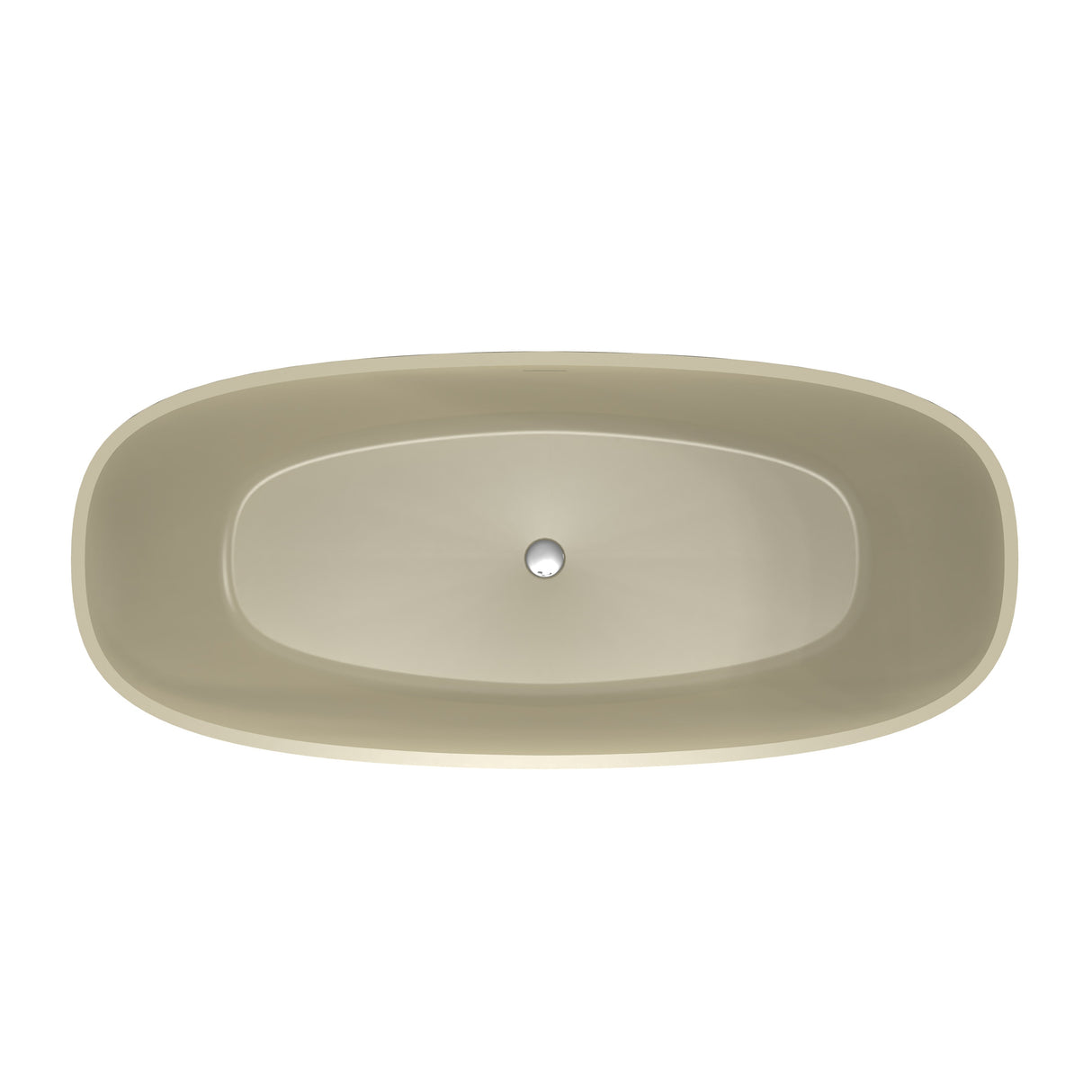 66.9 Inch Freestanding Solid Surface Soaking Bathtub