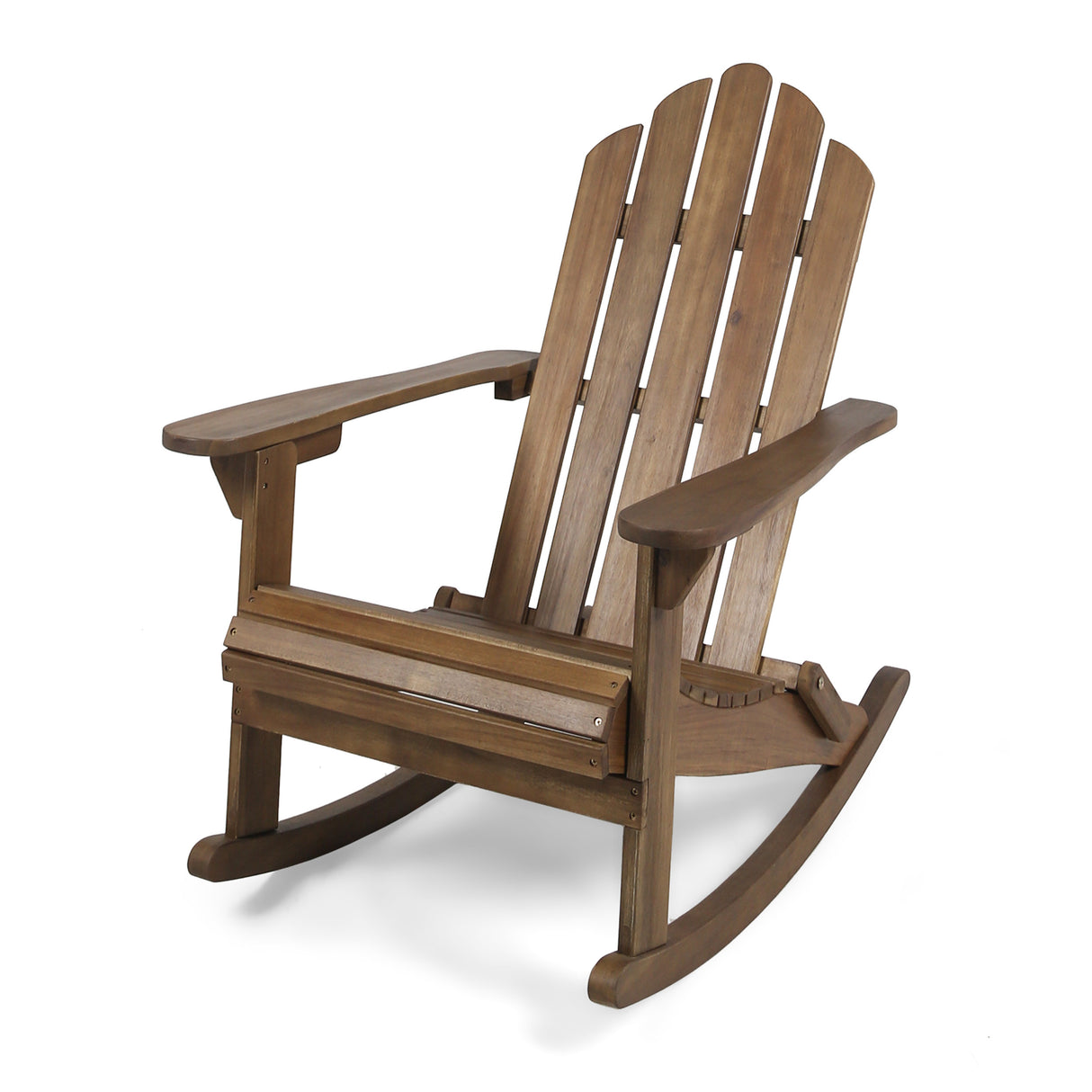 Hollywood Acacia Wood Adirondack Rocking Chair by Christopher Knight Home
