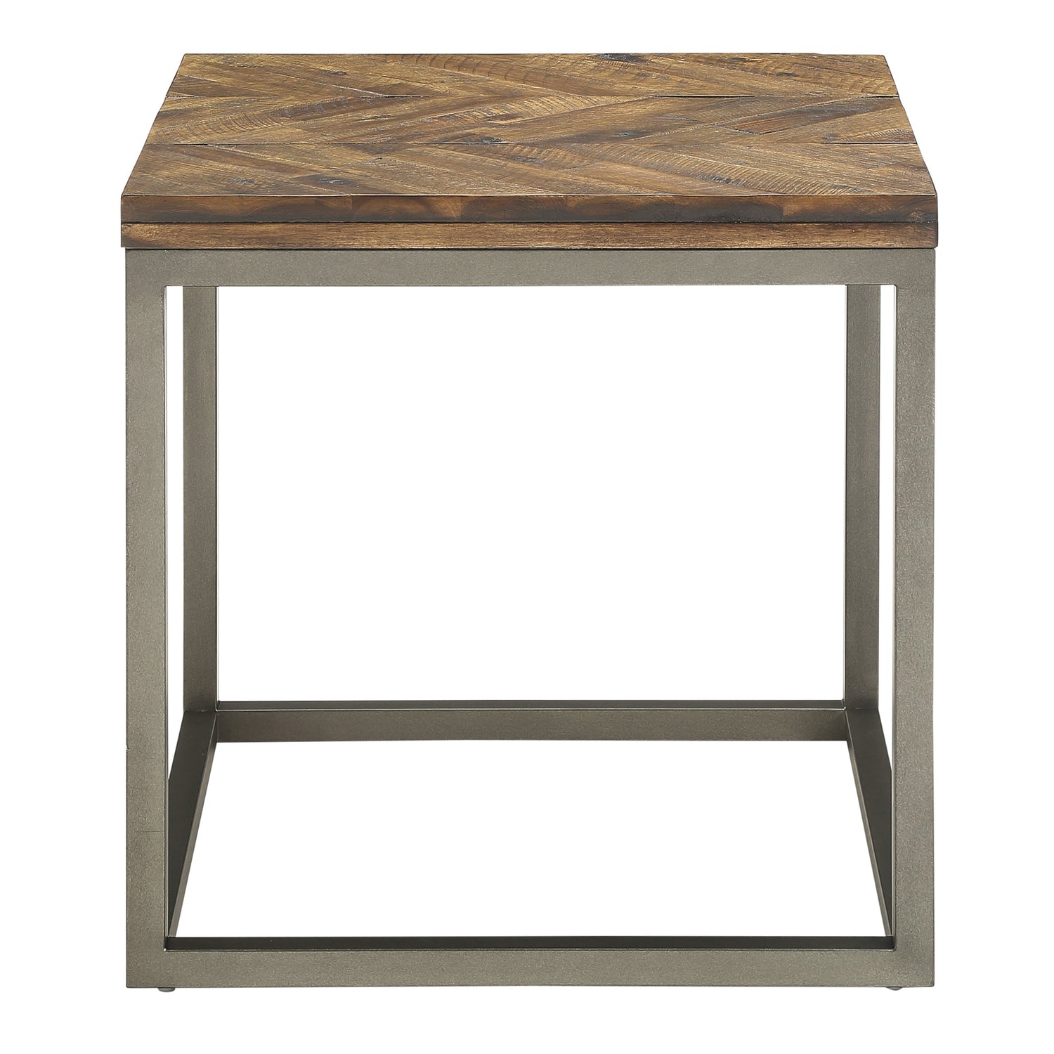 Lorenzo Chevron Acacia Wood & Metal Table Collection