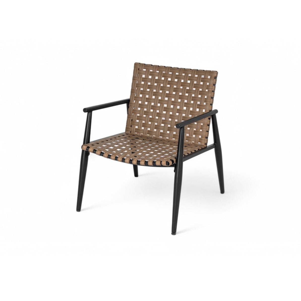 Modern Outdoor Chat Set: 2 Rattan Chairs with Side Table