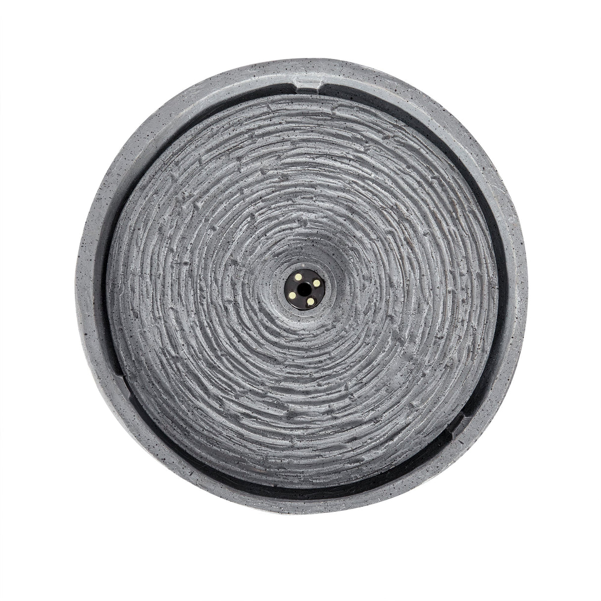 12.99' Gray Polyresin Outdoor Water Fountain with LED Light