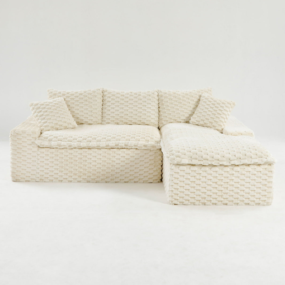 Modular Sofa, Convertible Twin Seat With Chaise Lounge