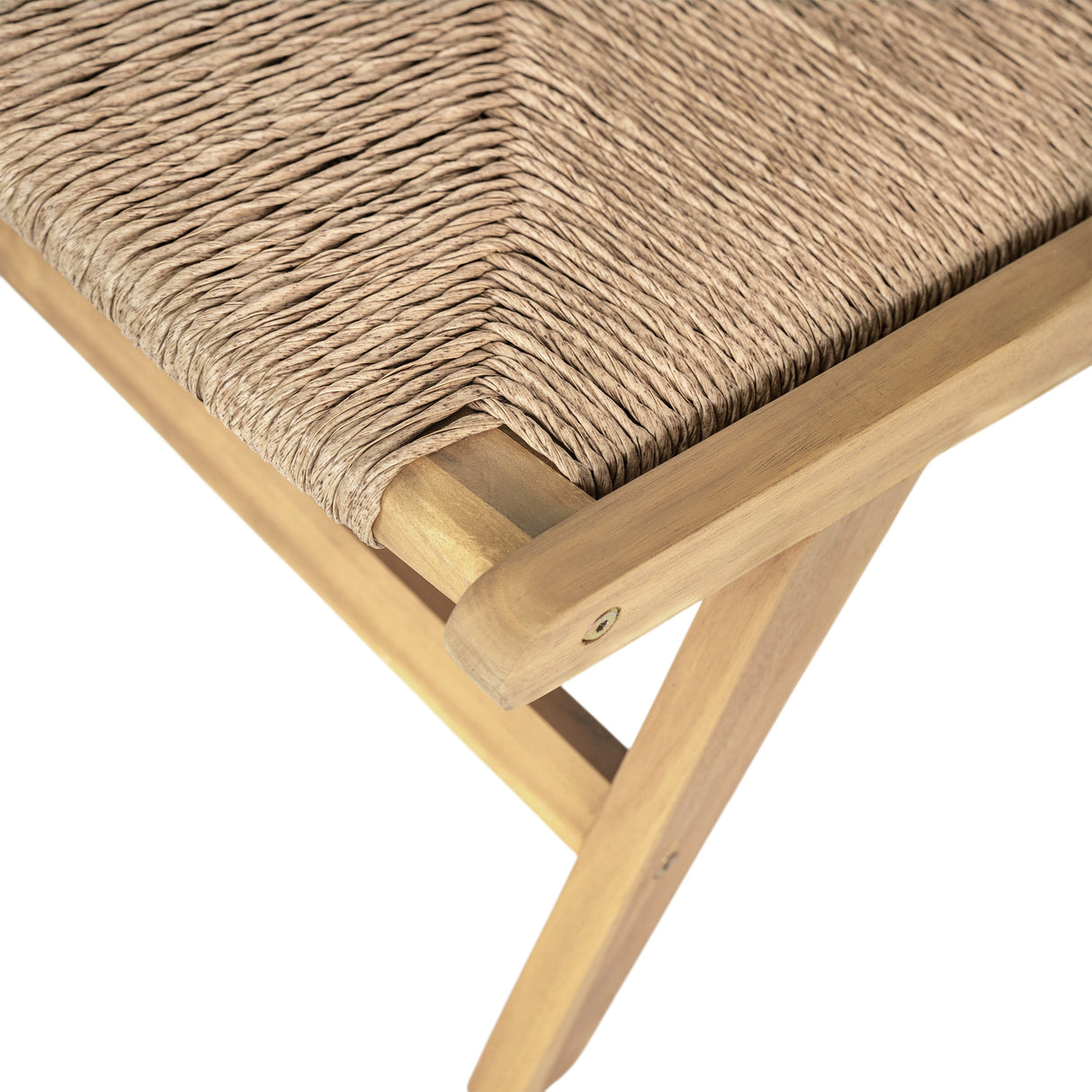 Acacia Wood Outdoor Armless Lounge Chair - Light Teak