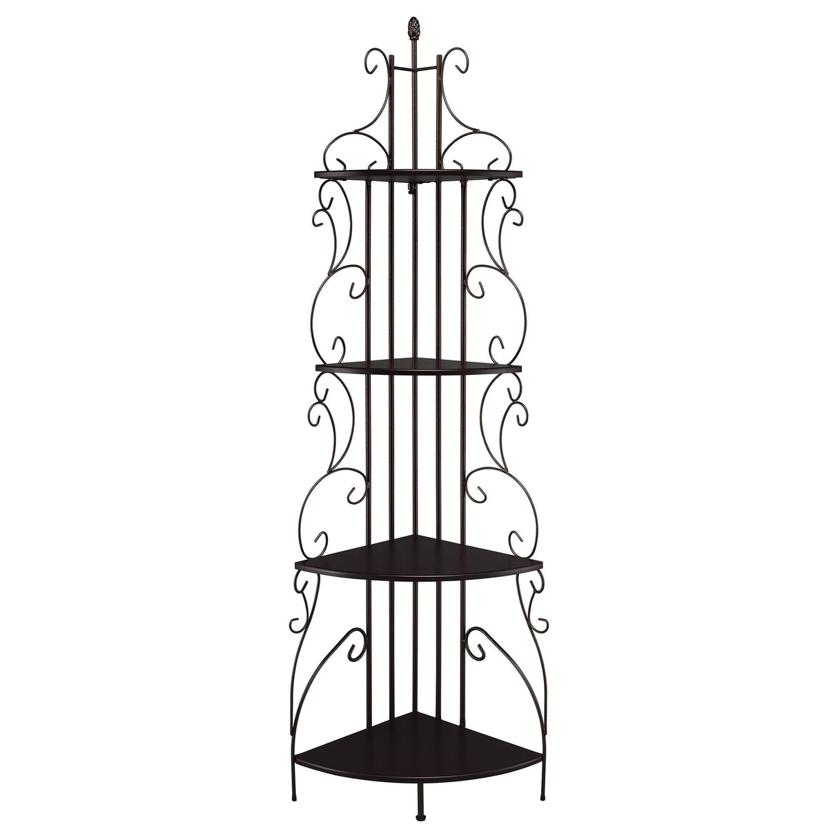 4 Shelf Corner Bookcase - Cappuccino