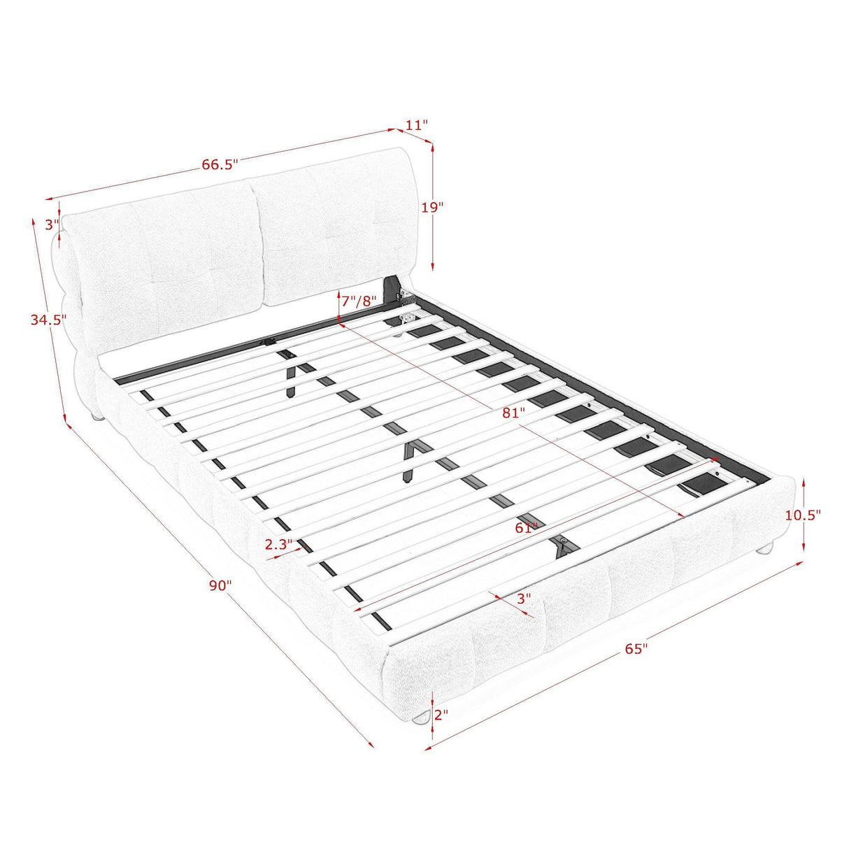 Platform Bed & Upholstered Frame
