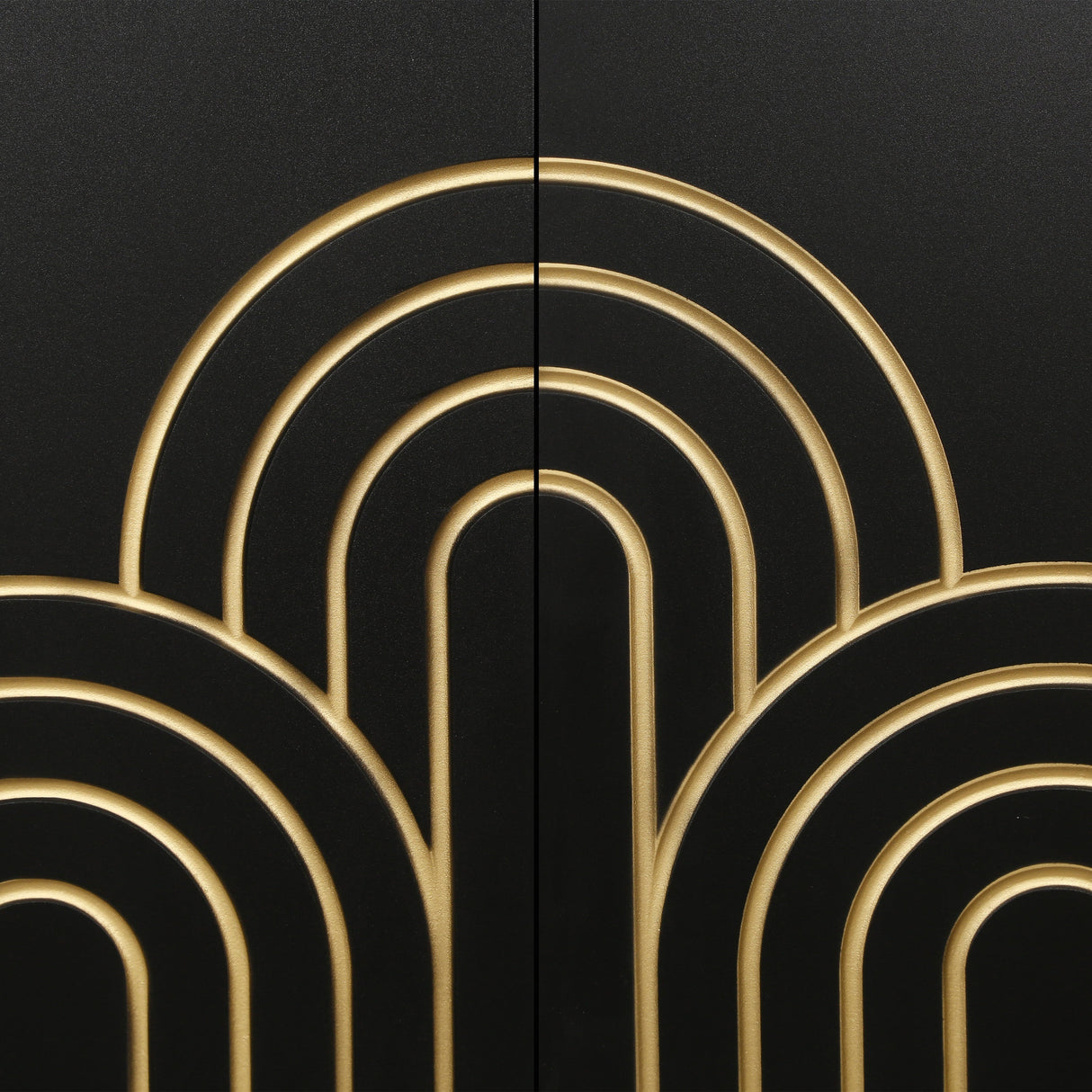 Modern Fluted Sideboard Buffet with Storage