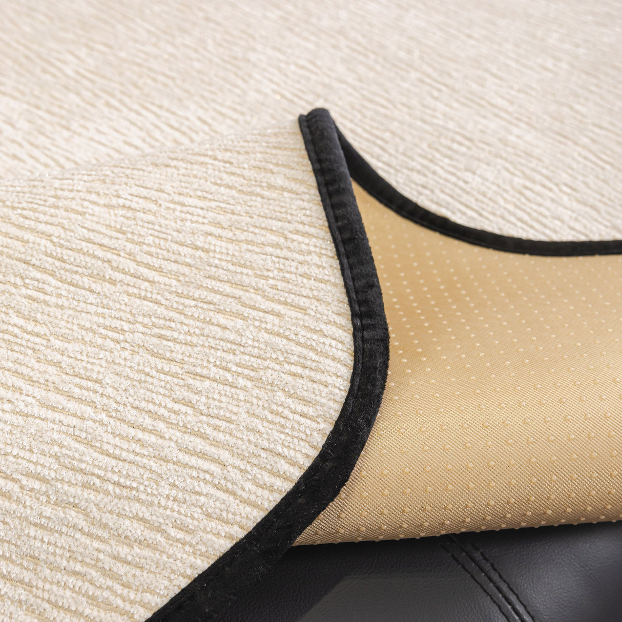 Chenille Couch Cover with Scalloped Edge, Non-Slip Modular Slipcover