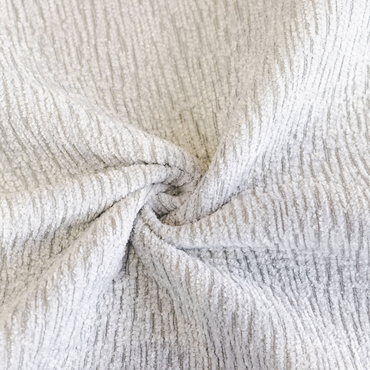 Chenille Couch Cover with Scalloped Edge, Non-Slip Modular Slipcover