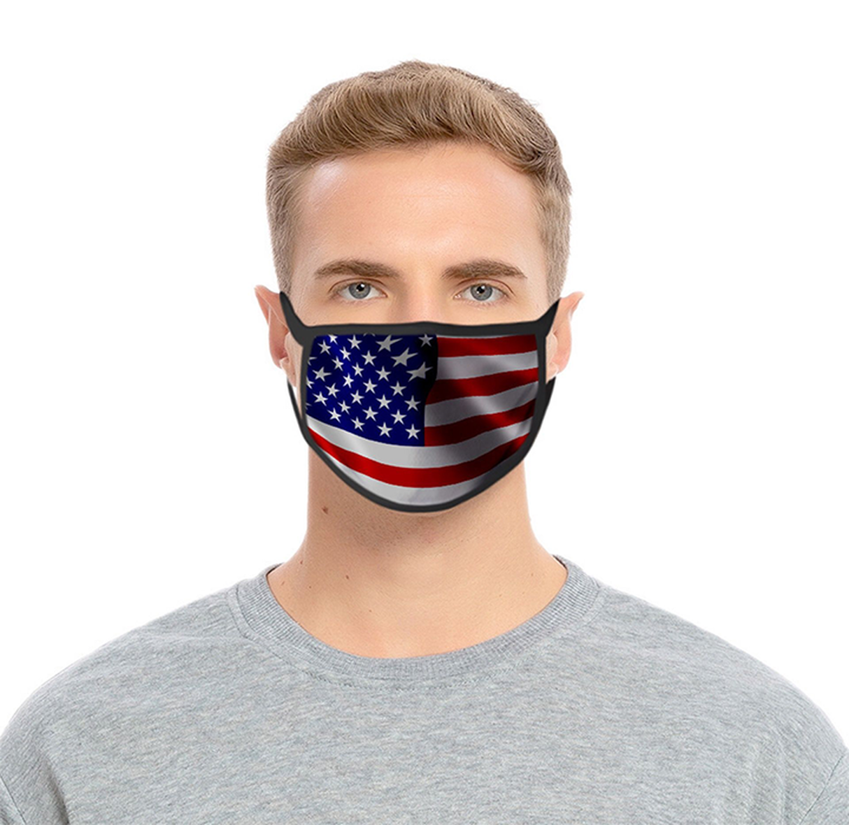 4-Pack Washable/Reusable USA Flag Mask