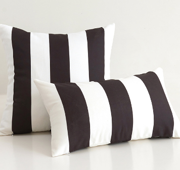 Set of 2 Stripes/Waving Outdoor Waterproof Throw Pillows (With Inserts) 2 sizes