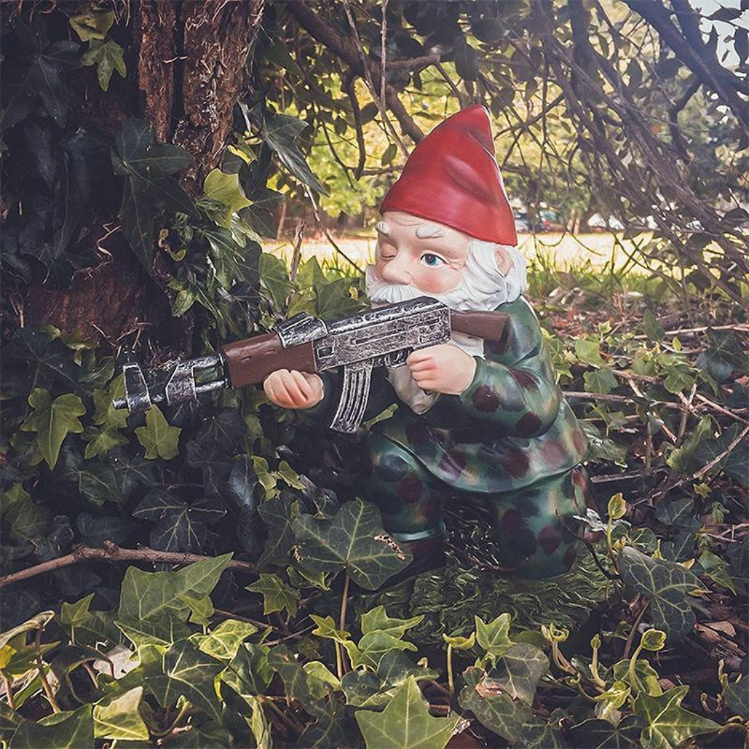 Military Garden Gnome Statue