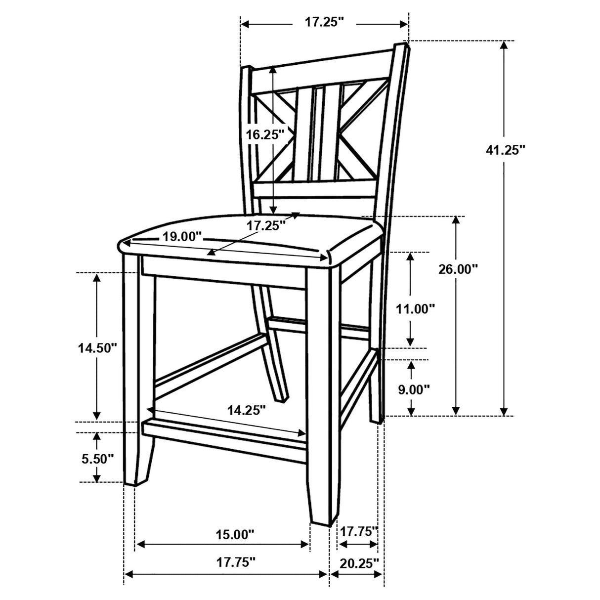 Counter Height Stool (Set of 2) - Gray