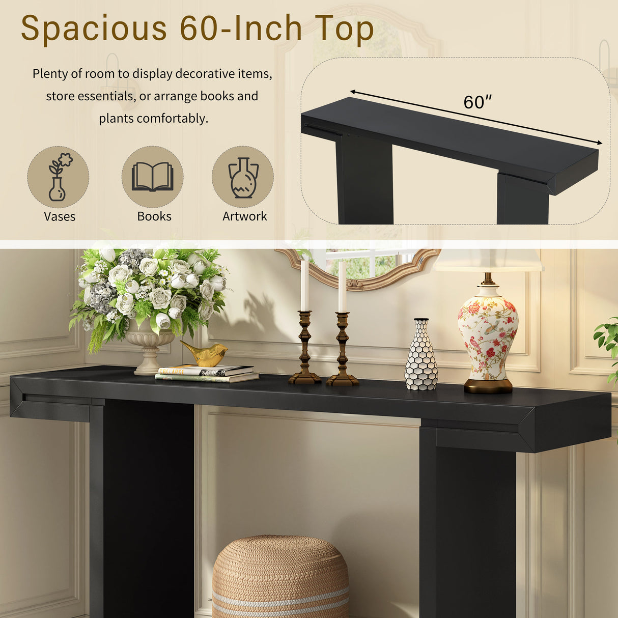 U-Style Large 60-Inch Console Table