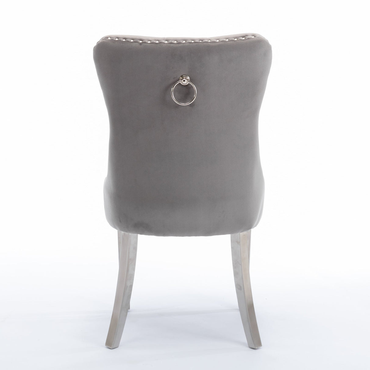 A&A Furniture Nikki Collection Modern Velvet Upholstered Dining Chairs - Set of 2