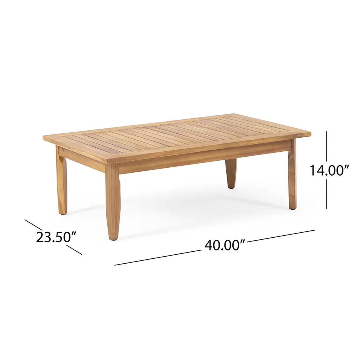 Alluvion Teak 4-Piece Wood Outdoor Patio Conversation Set with Cream Cushions