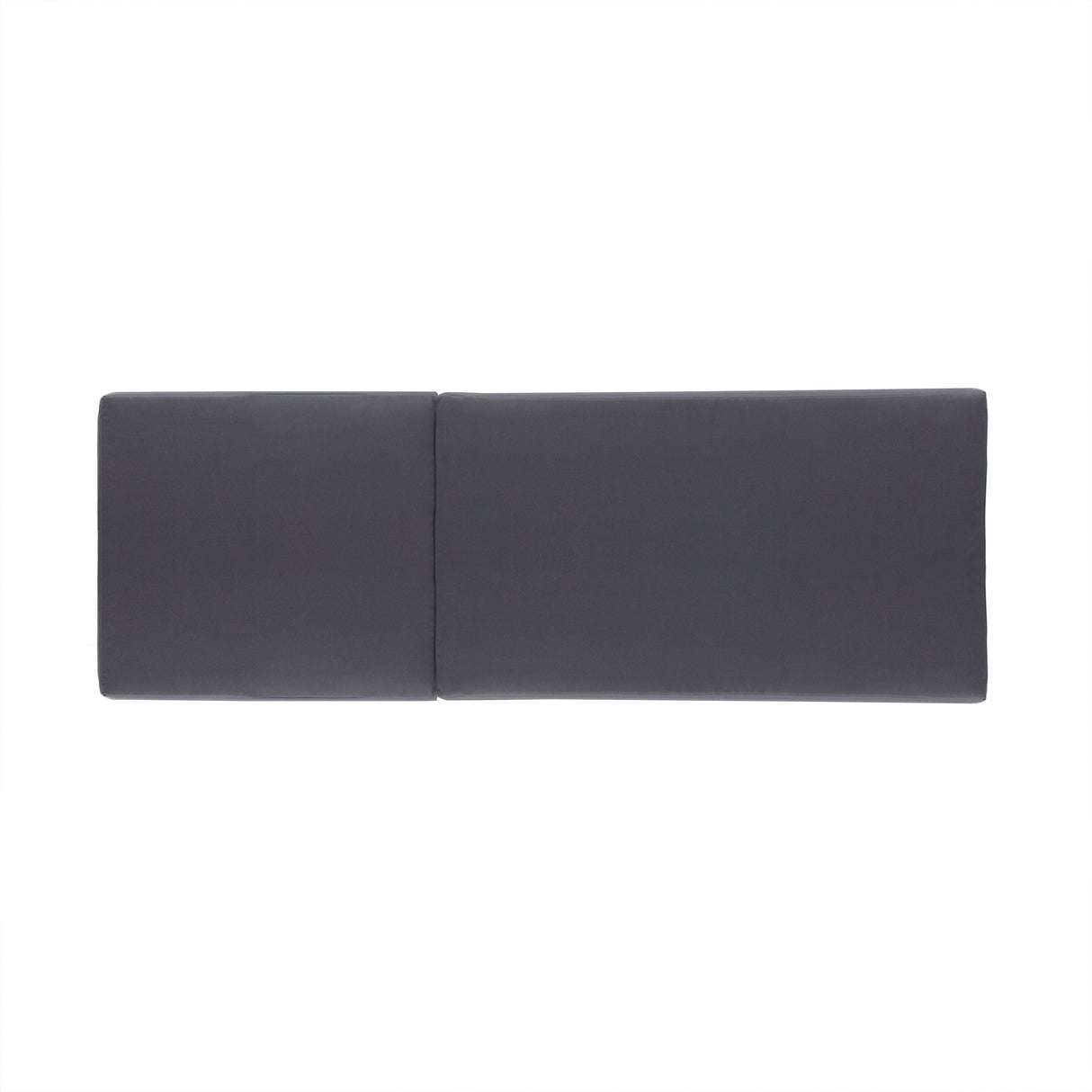 Lounge Chaise Set in Black Acacia Wood with Water-Resistant Cushions