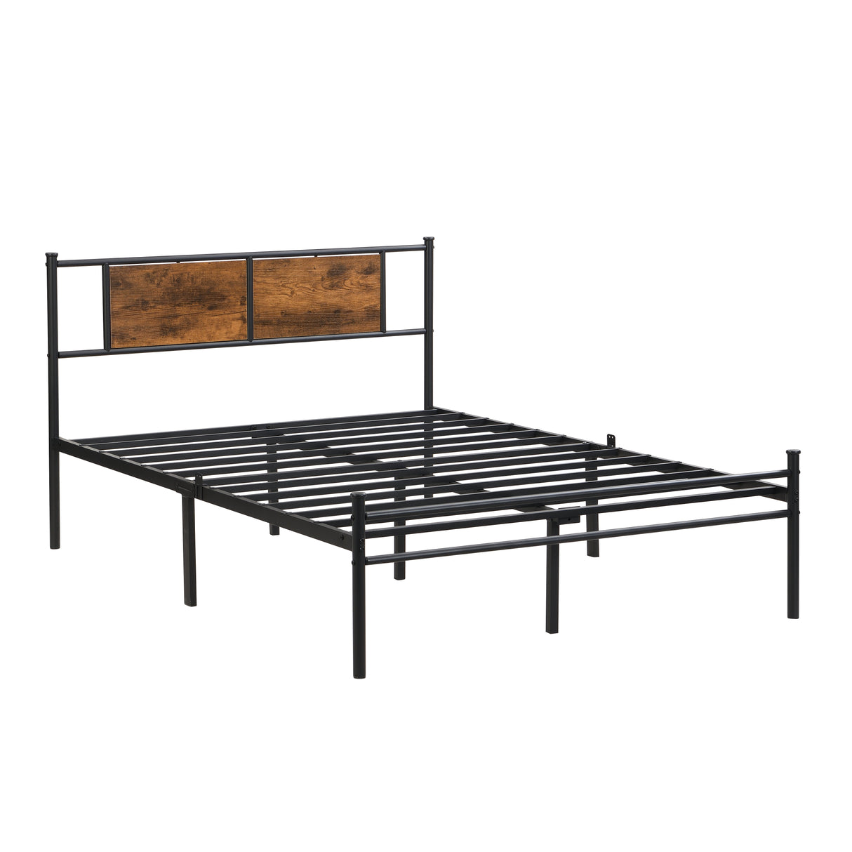 California King Bed Frame - Stylish Design with Wood Panel Headboard