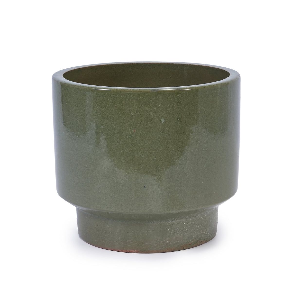 3 Pieces Ceramic Flowerpot Set - Antique Light Green