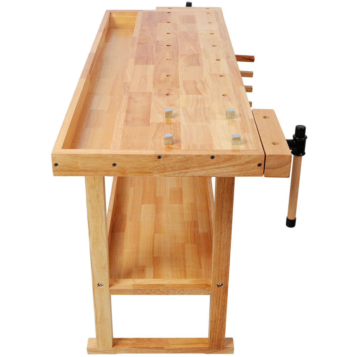 55" Wood Workbench – Heavy Duty with Storage