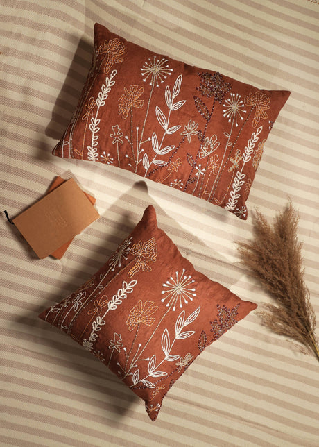 Linen-Embroidered-Lumbar-Pillow-Throw-Pillow