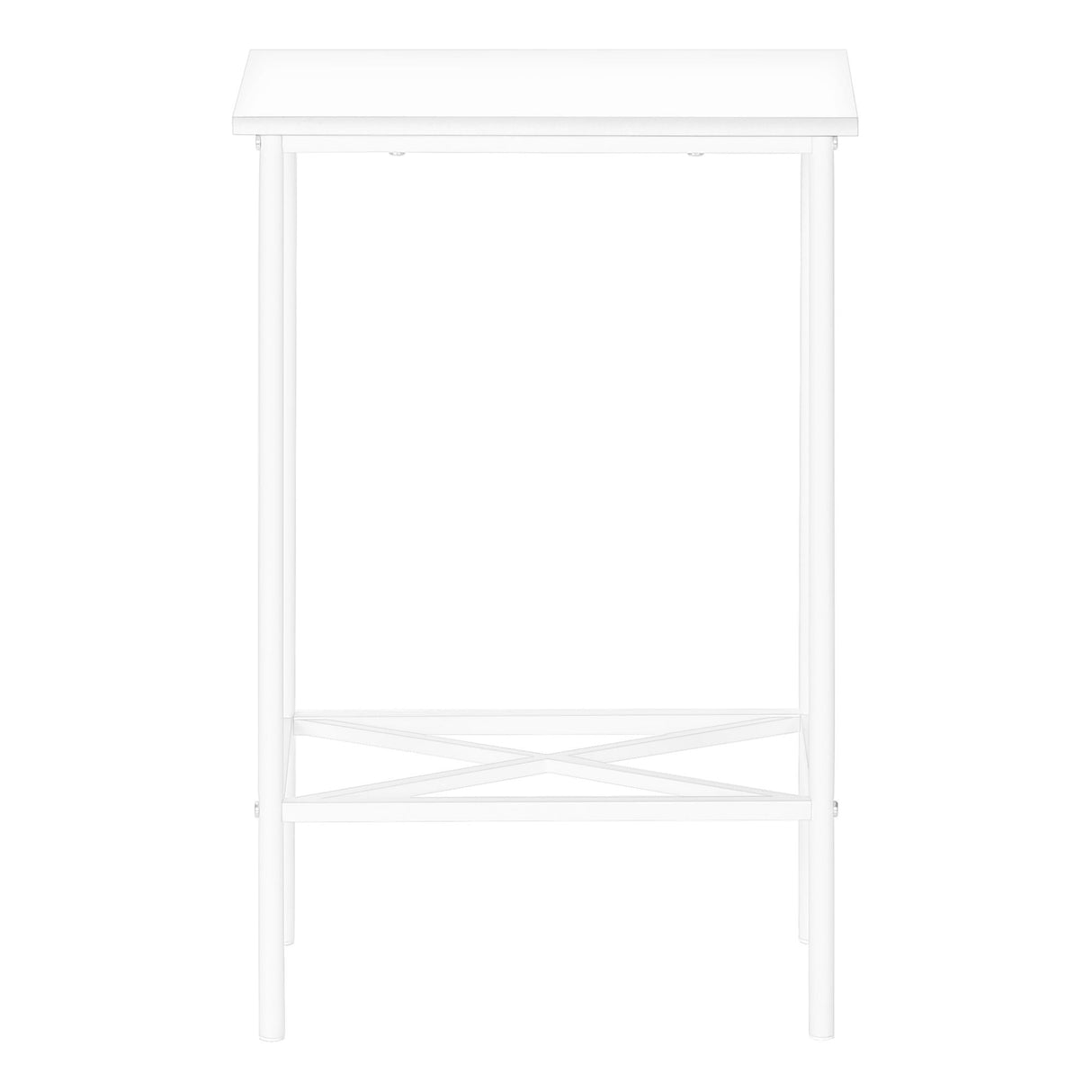Accent Side Table, Narrow, Small, 2 Tier, Contemporary & Modern