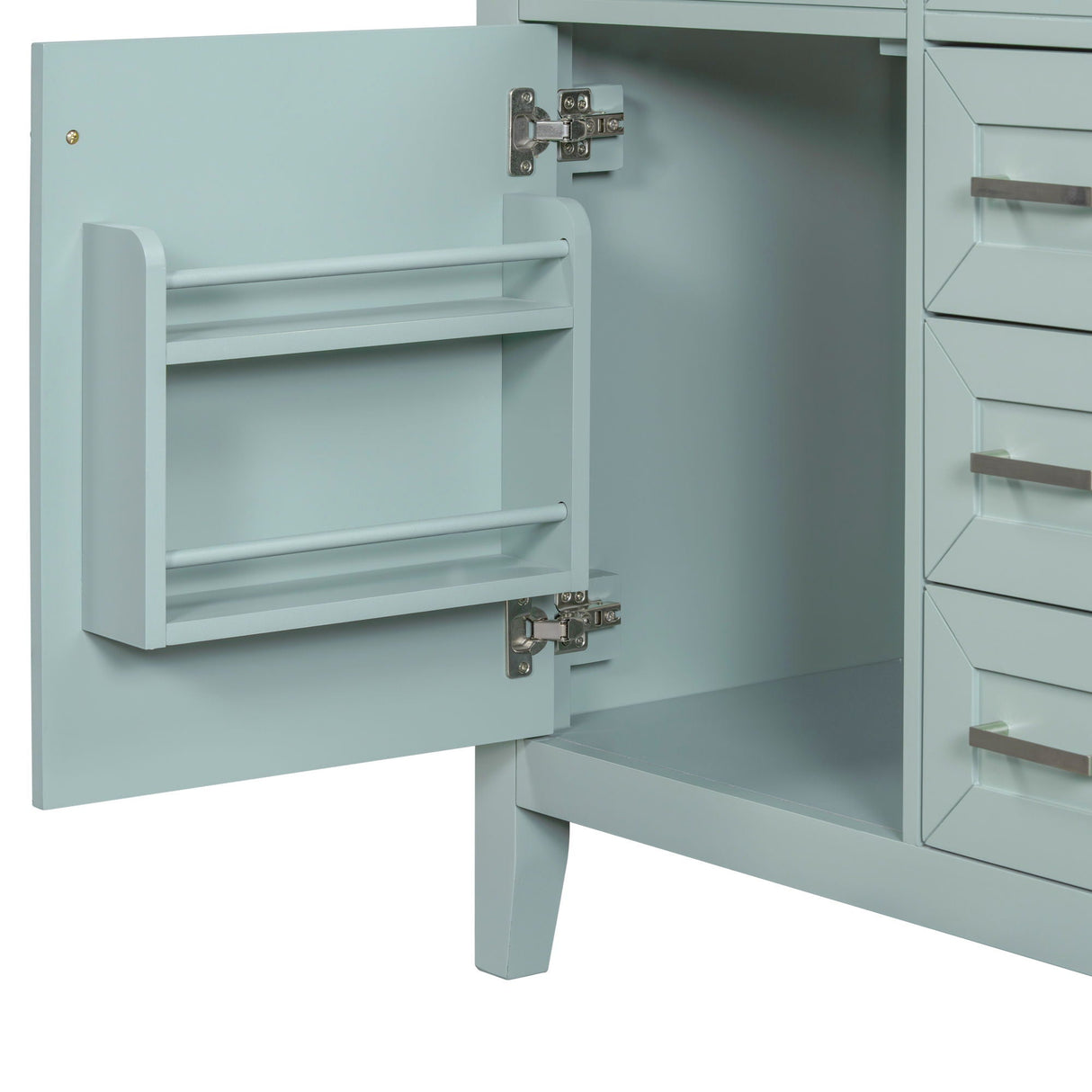 30" Bathroom Vanity Without Sink, Cabinet Base Only, Bathroom Cabinet With Drawers - Green