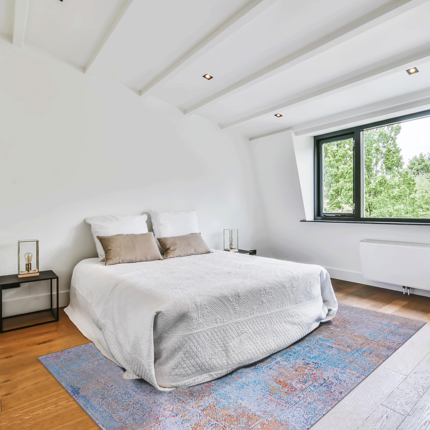 Naar area rugs 4x6, washable rug, low-pile, non-slip, non-shedding, foldable, kid & pet friendly - area rugs for living room, bedroom, kitchen, dining room rug - perfect gifts, (yellow, 4' x 6')