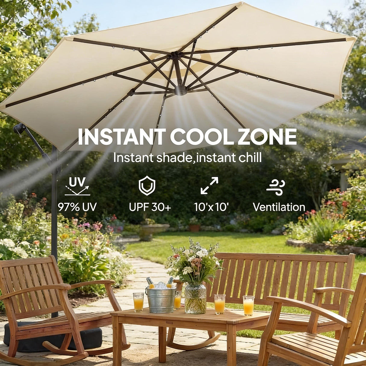 Garden Cantilever Patio Umbrella