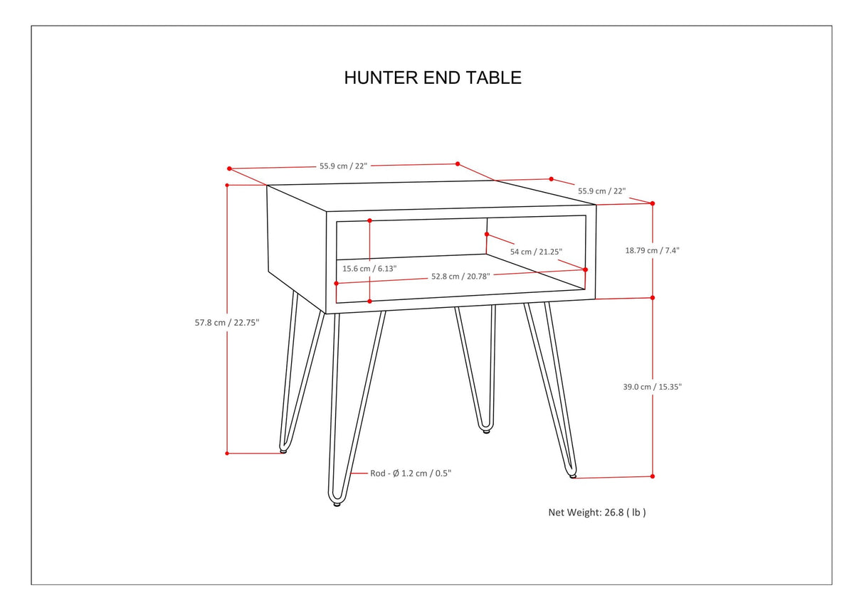 Hunter - End Table - Natural