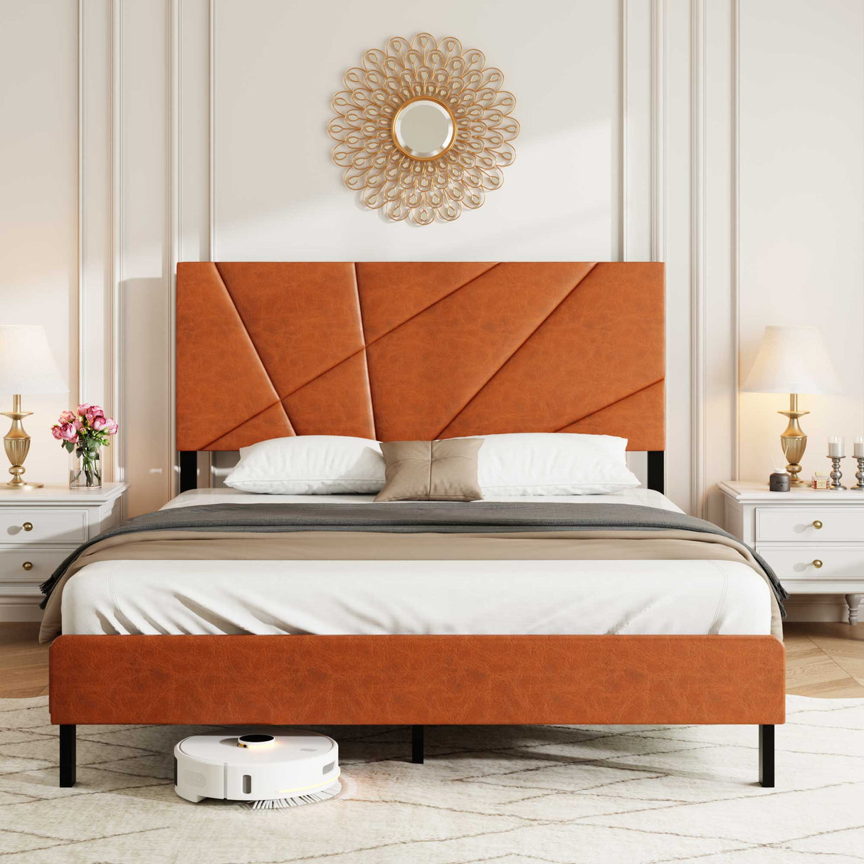 Vintage Under Bed Storage and Square Platform Design