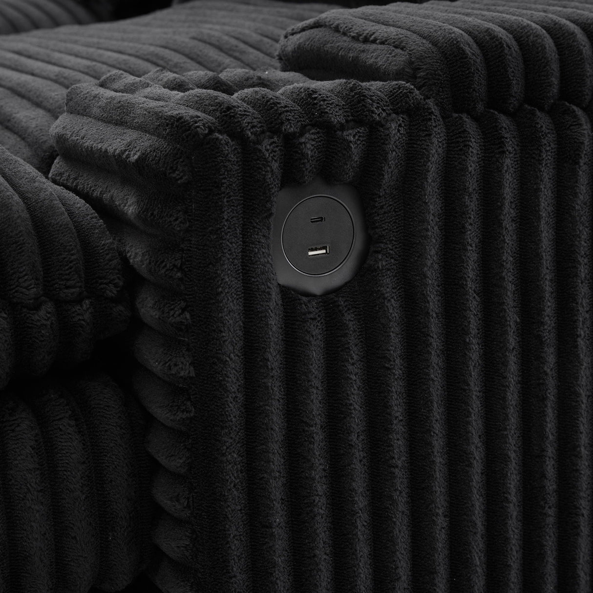 Convertible Loveseat Sofa With Storage, USB Ports, Cup Holders