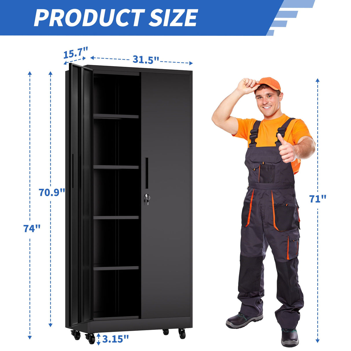 Heavy Duty Rolling Cabinet With Lock