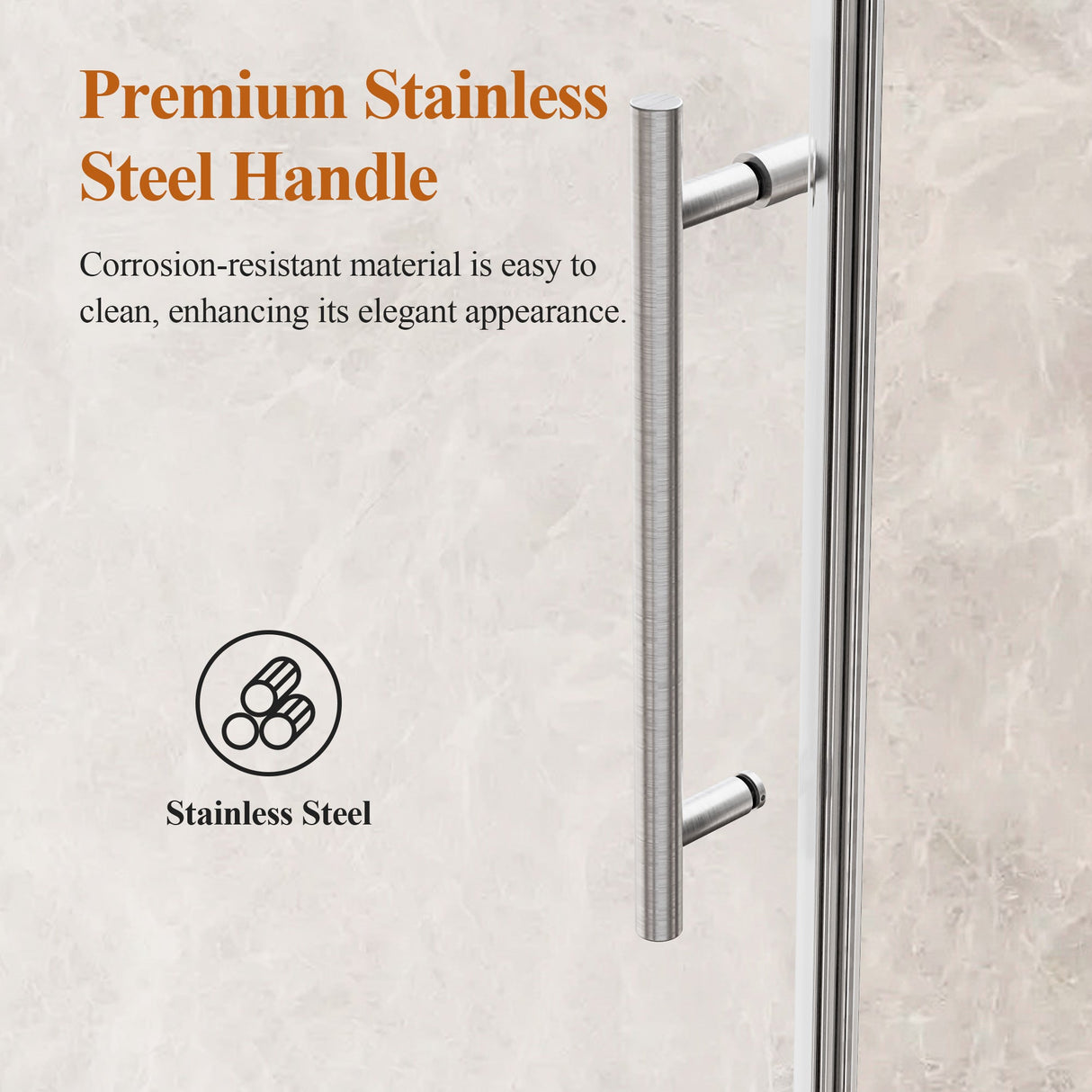 Frameless Sliding Shower Door in Brushed Nickel